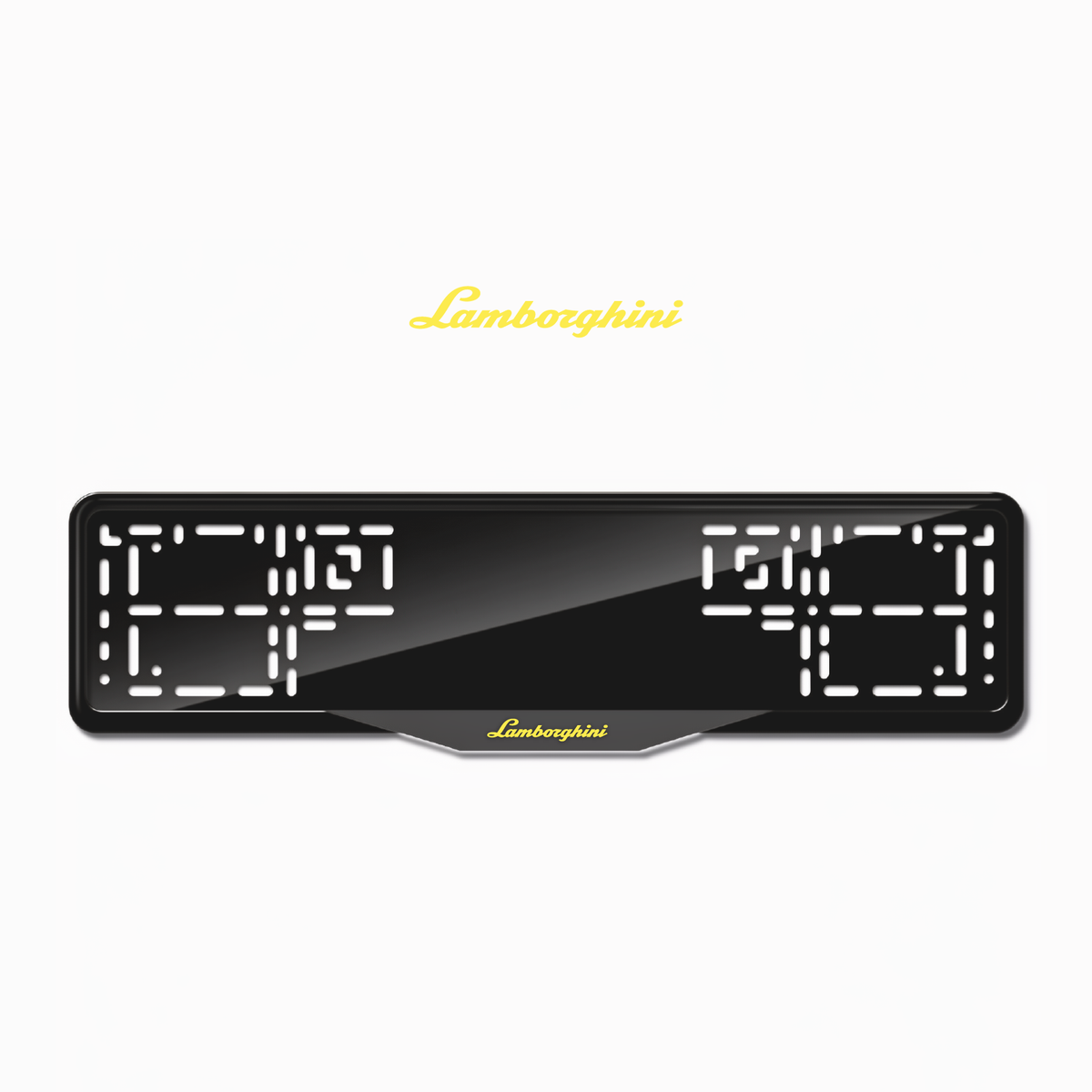 Cadres de plaque d'immatriculation Lamborghini - Jaune - SATIN