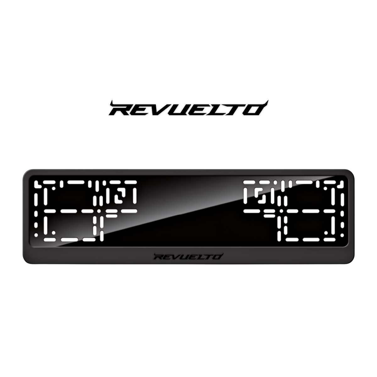 Cadres de plaque d'immatriculation Revuelto - Noir - CLASSIC