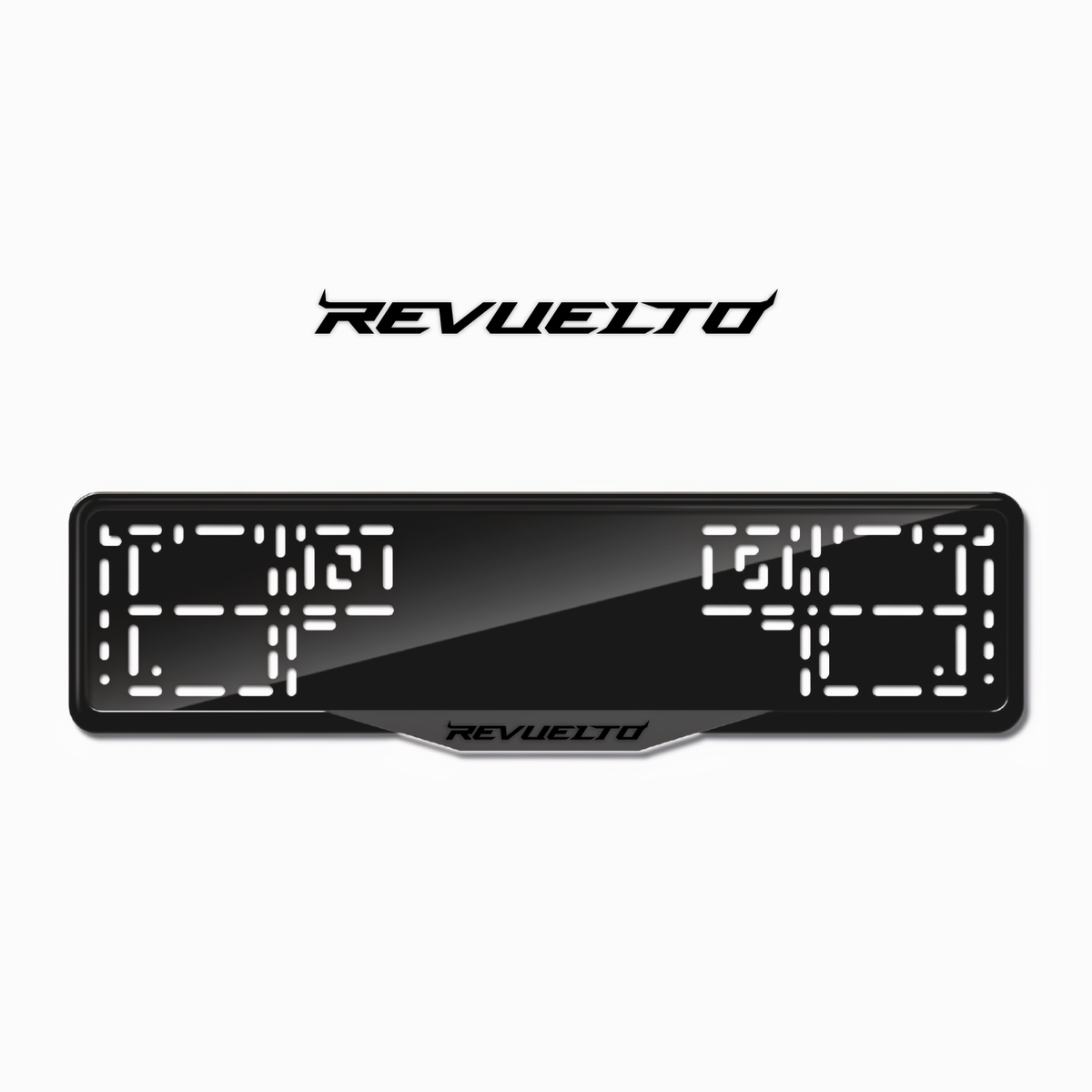 Cadres de plaque d'immatriculation Revuelto - Noir - SATIN
