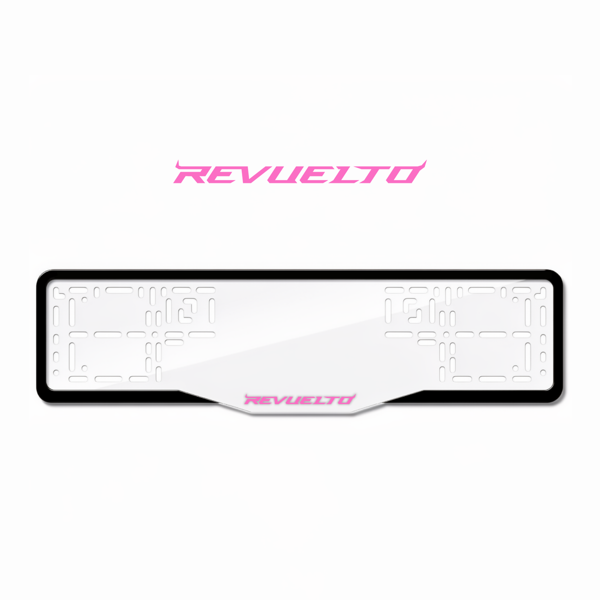 Cadres de plaque d'immatriculation Revuelto - Rose - GLASS