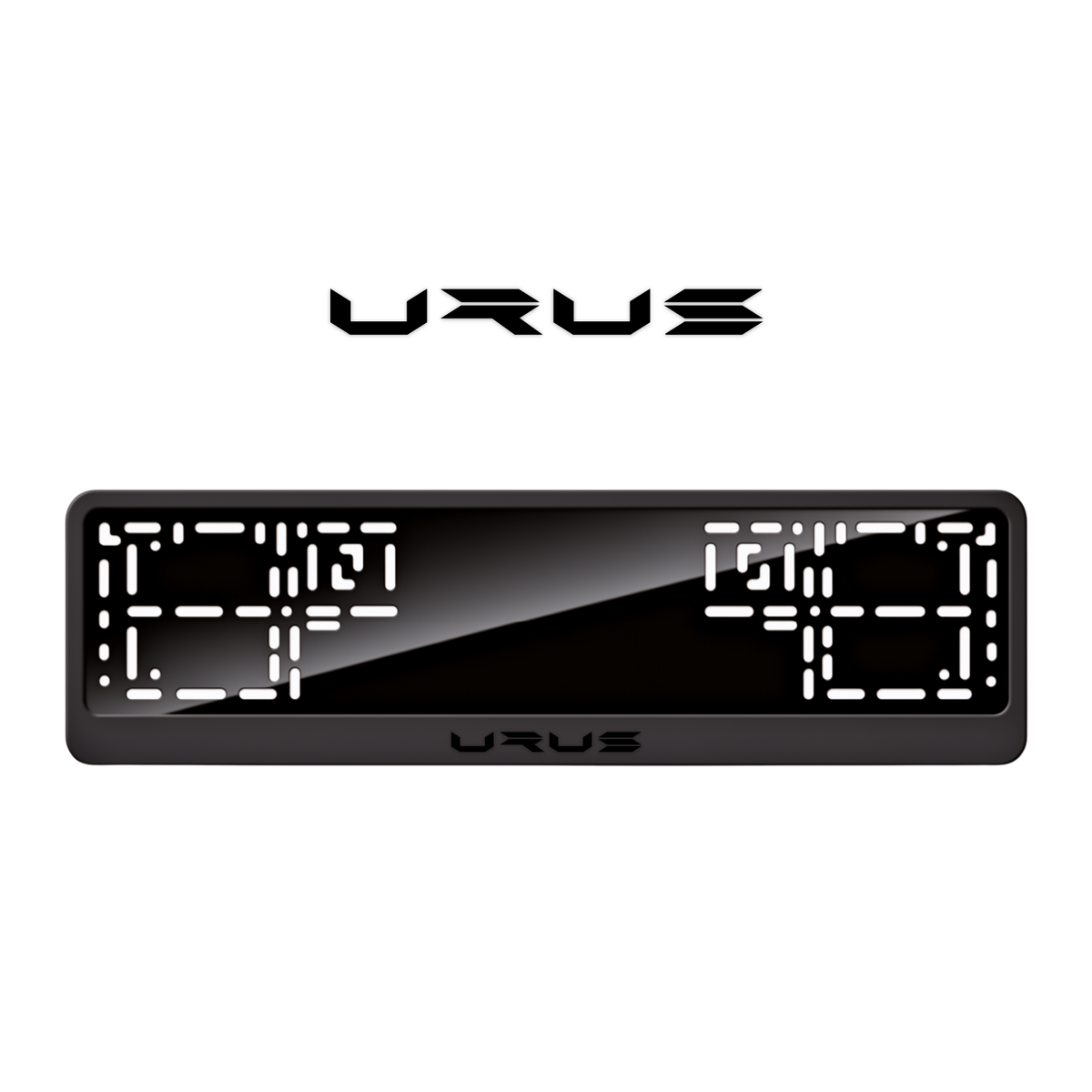 Cadres de plaque d'immatriculation Urus - Noir - CLASSIC