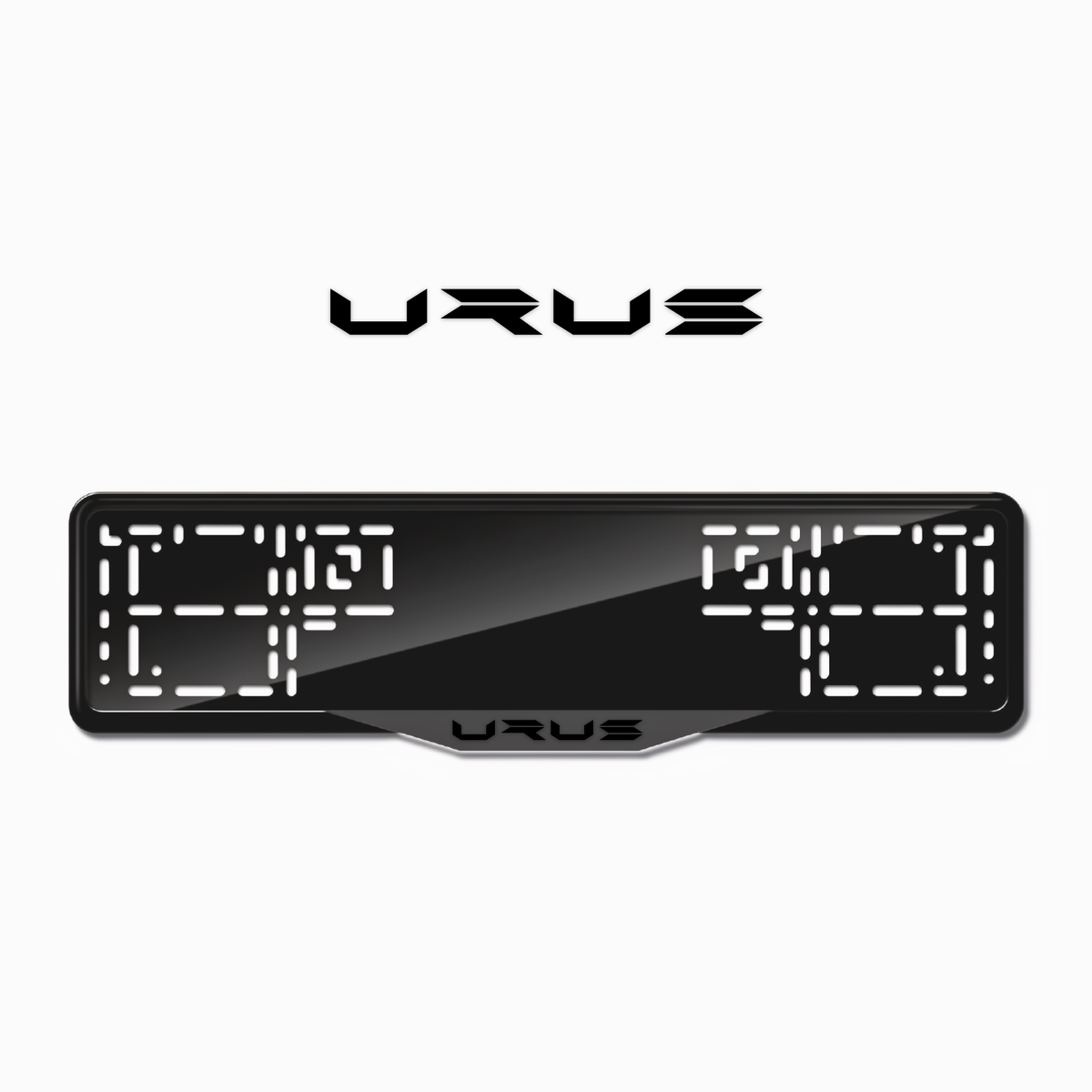 Cadres de plaque d'immatriculation Urus - Noir - SATIN