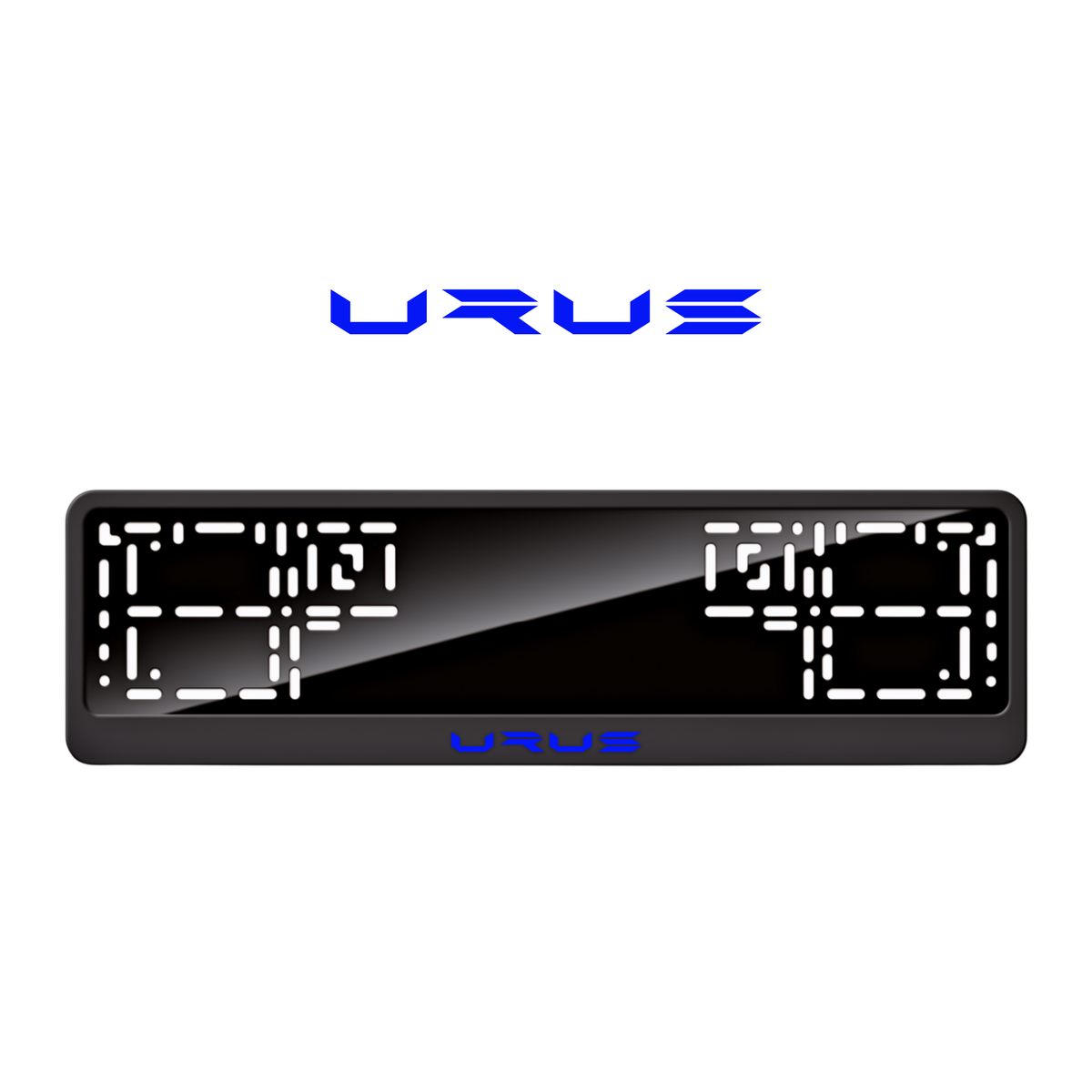 Cadres de plaque d'immatriculation Urus - Bleu - CLASSIC