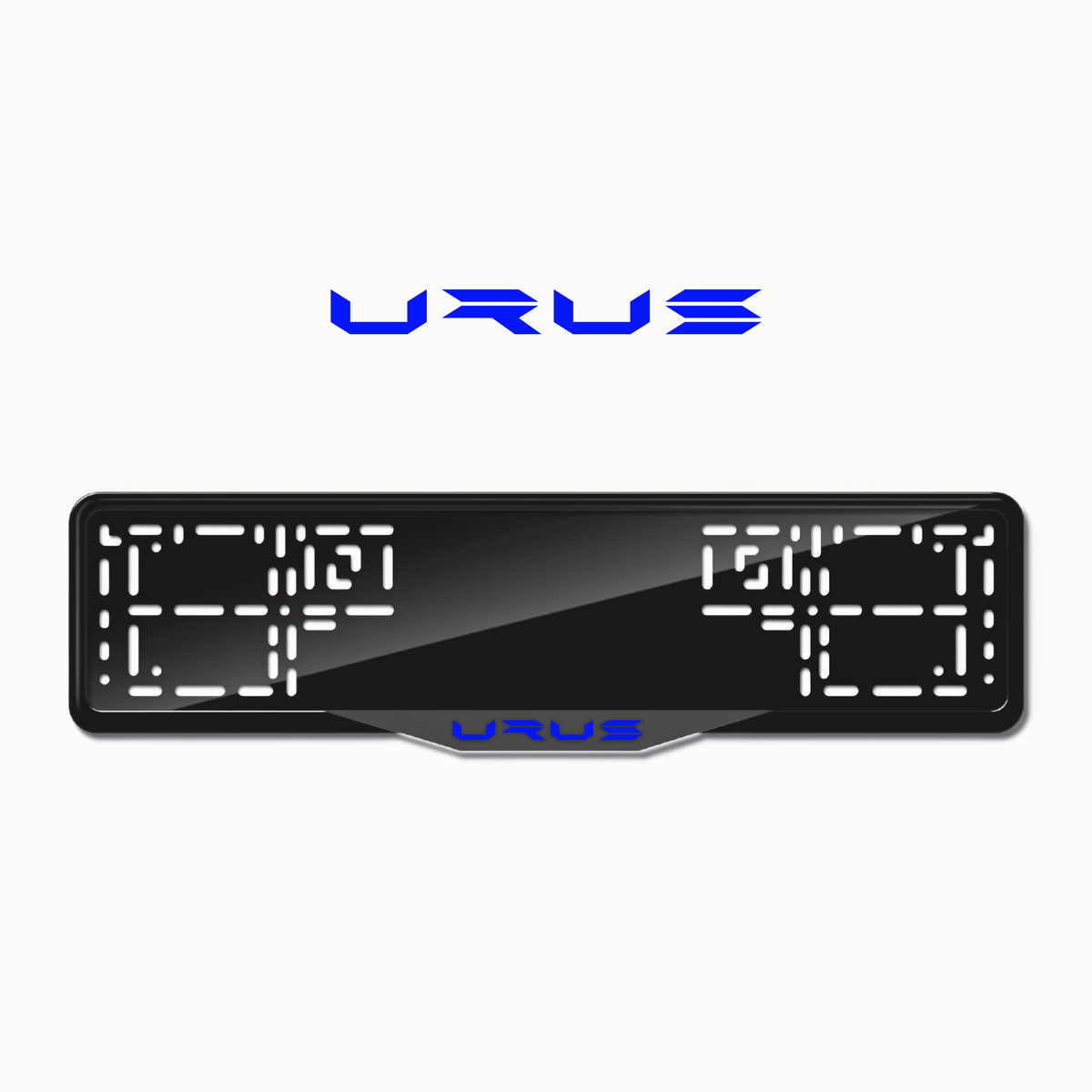 Cadres de plaque d'immatriculation Urus - Bleu - SATIN