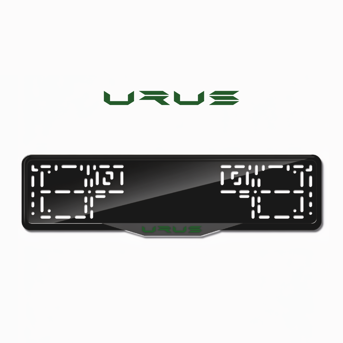 Cadres de plaque d'immatriculation Urus - Vert - SATIN
