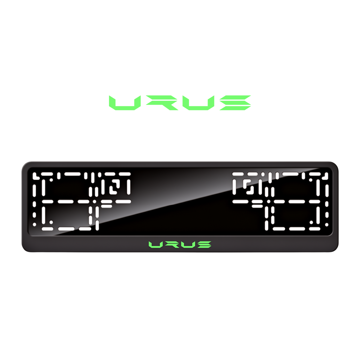 Cadres de plaque d'immatriculation Urus - Vert néon - CLASSIC