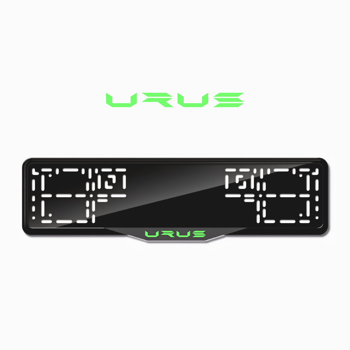 Cadres de plaque d'immatriculation Urus - Vert néon - SATIN