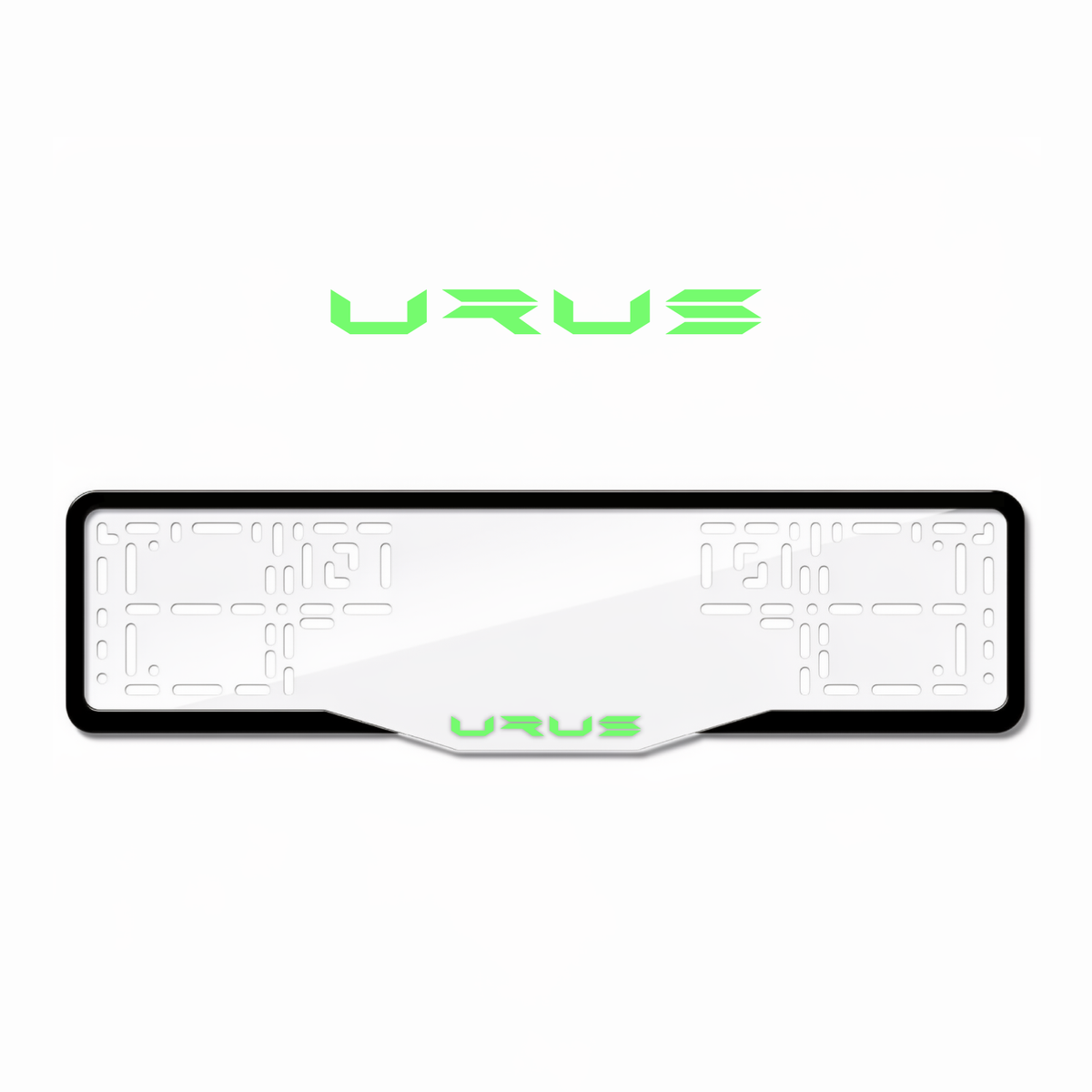 Cadres de plaque d'immatriculation Urus - Vert néon - GLASS