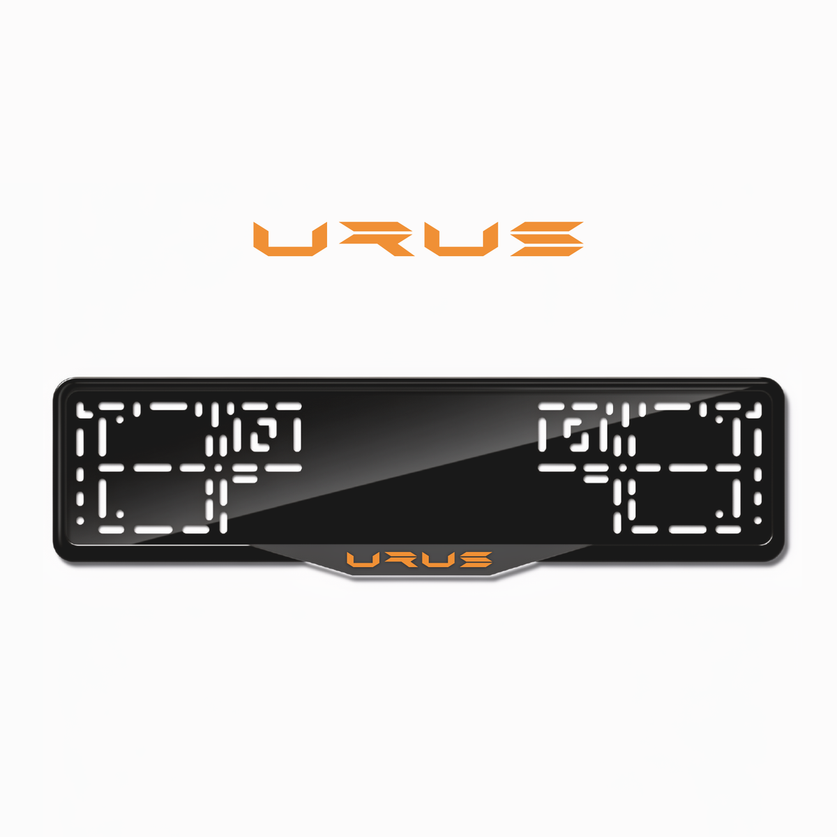 Cadres de plaque d'immatriculation Urus - Orange Hermès - SATIN