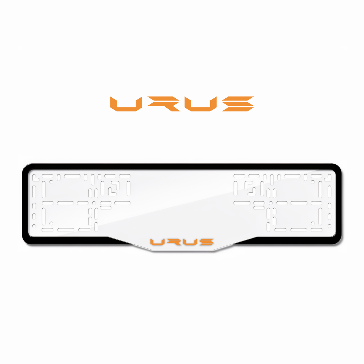 Cadres de plaque d'immatriculation Urus - Orange Hermès - GLASS