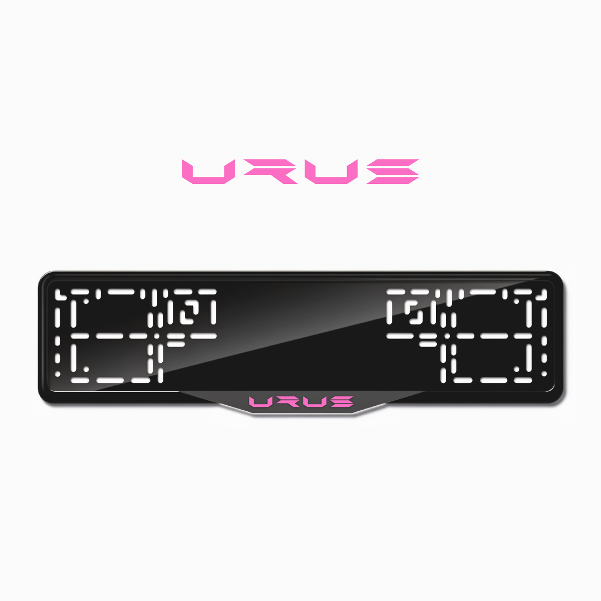 Cadres de plaque d'immatriculation Urus - Rose - SATIN