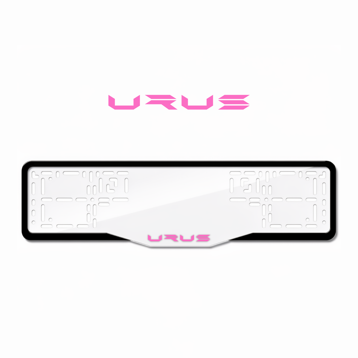 Cadres de plaque d'immatriculation Urus - Rose - GLASS