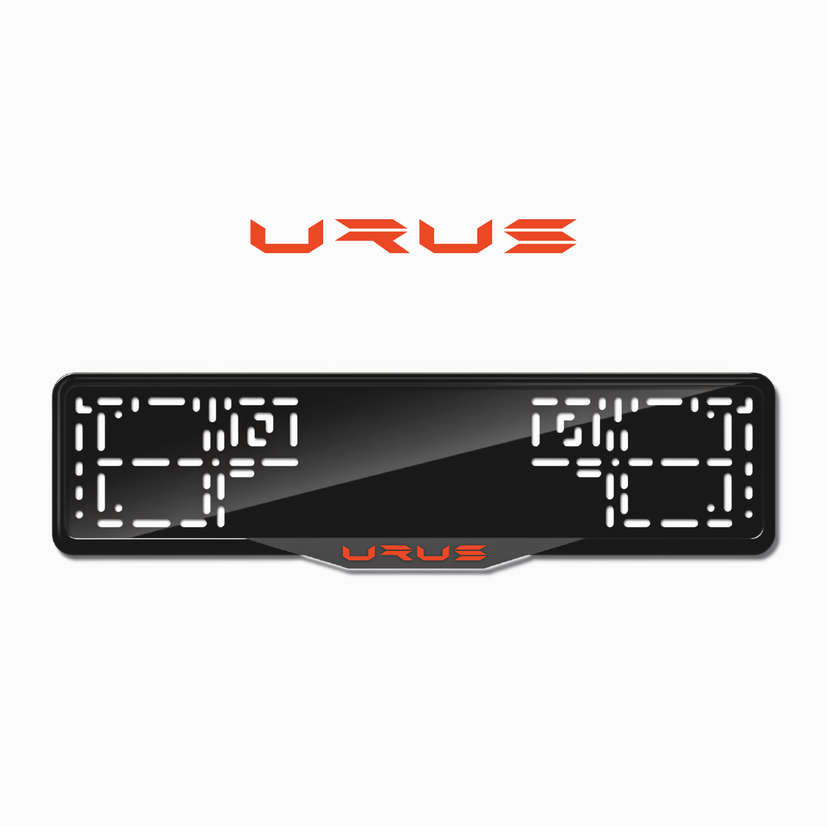 Cadres de plaque d'immatriculation Urus - Rouge - SATIN