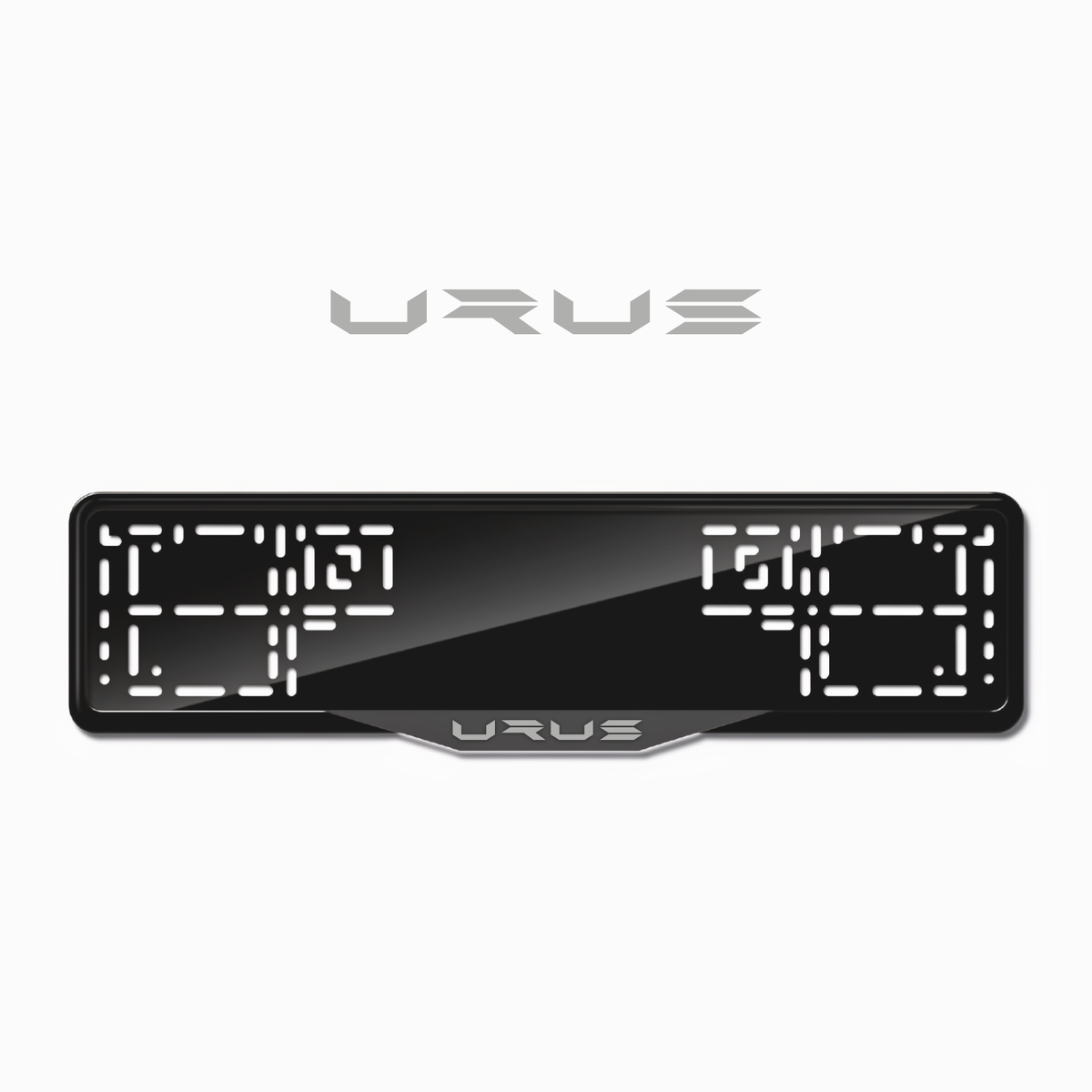 Cadres de plaque d'immatriculation Urus - Gris - SATIN