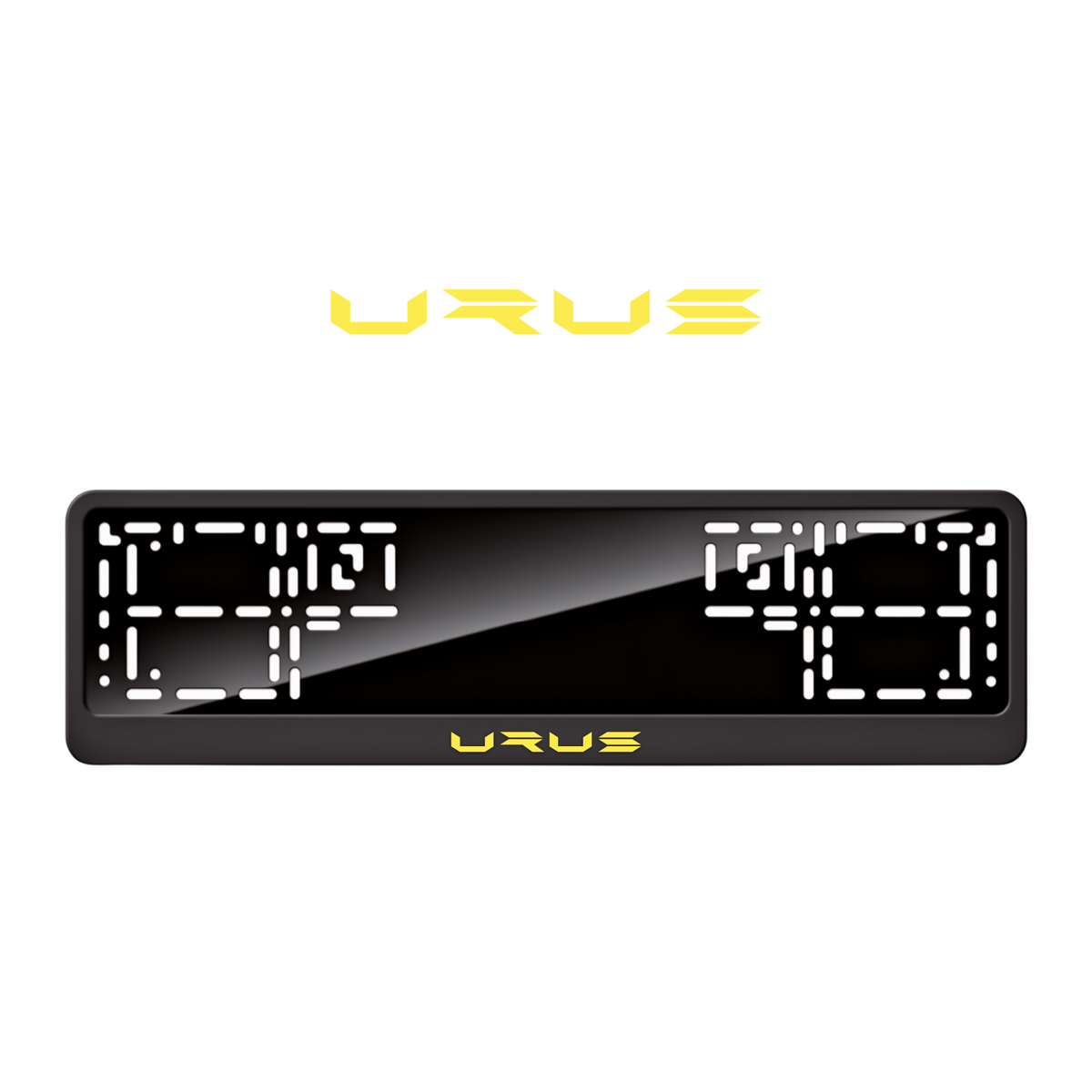 Cadres de plaque d'immatriculation Urus - Jaune - CLASSIC