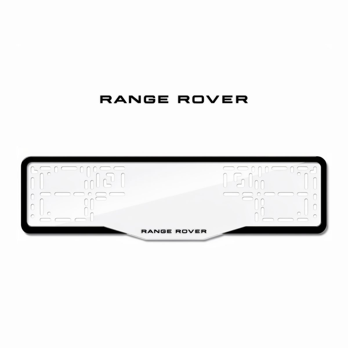 Cadres de plaque d'immatriculation Land Rover - Noir - GLASS