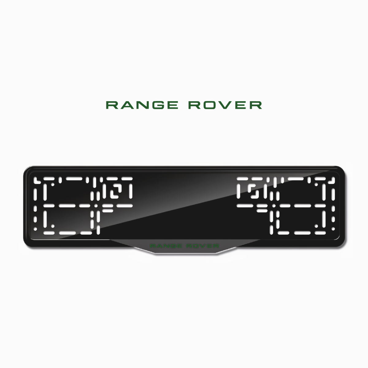 Cadres de plaque d'immatriculation Land Rover - Vert - SATIN