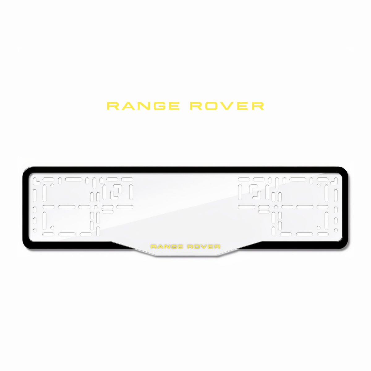 Cadres de plaque d'immatriculation Land Rover - Jaune - GLASS