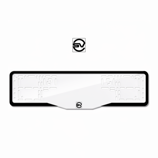 Cadres de plaque d'immatriculation SV - Noir - GLASS