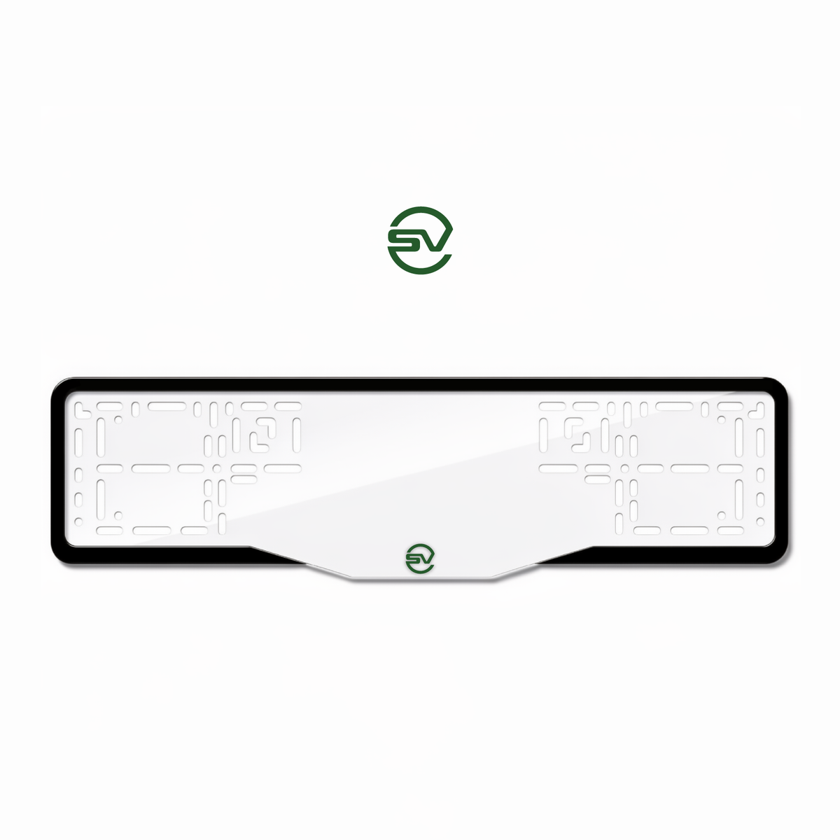Cadres de plaque d'immatriculation SV - Vert - GLASS