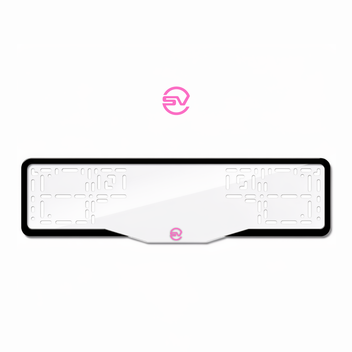 Cadres de plaque d'immatriculation SV - Rose - GLASS