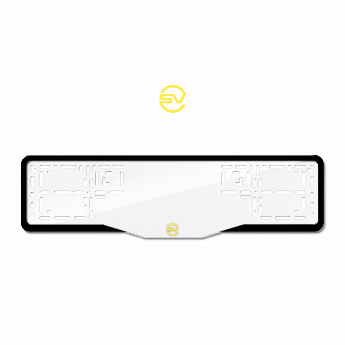 Cadres de plaque d'immatriculation SV - Jaune - GLASS
