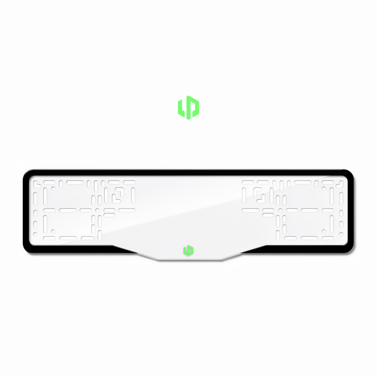 Cadres de plaque d'immatriculation Leapmotor Logo - Vert néon - GLASS