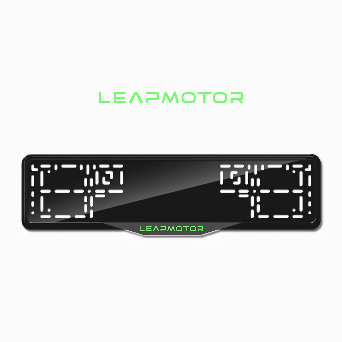 Cadres de plaque d'immatriculation Leapmotor - Vert néon - SATIN