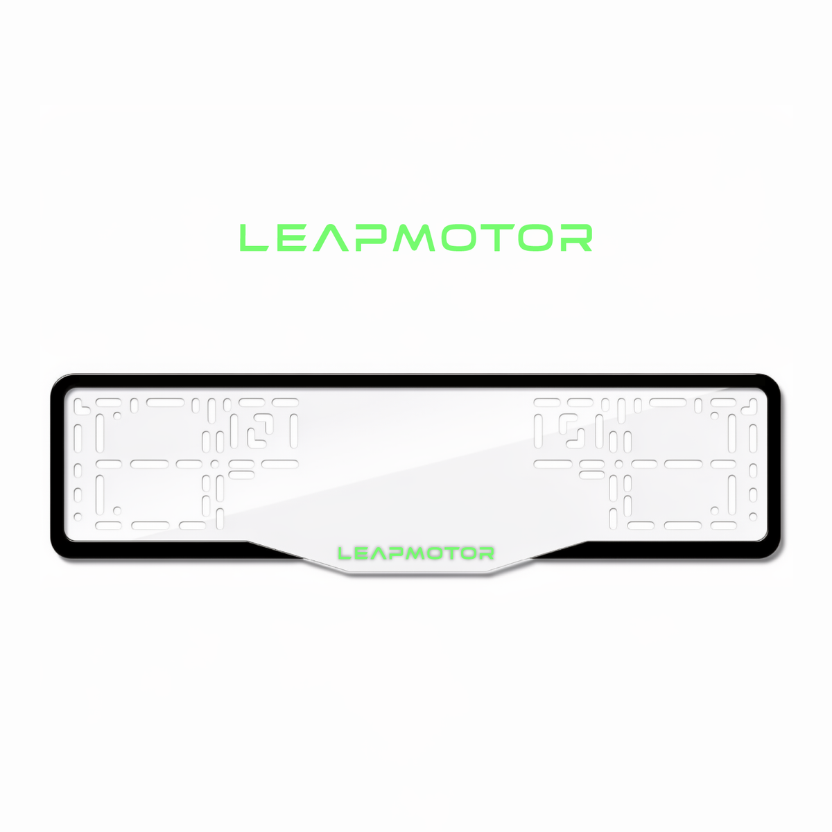 Cadres de plaque d'immatriculation Leapmotor - Vert néon - GLASS