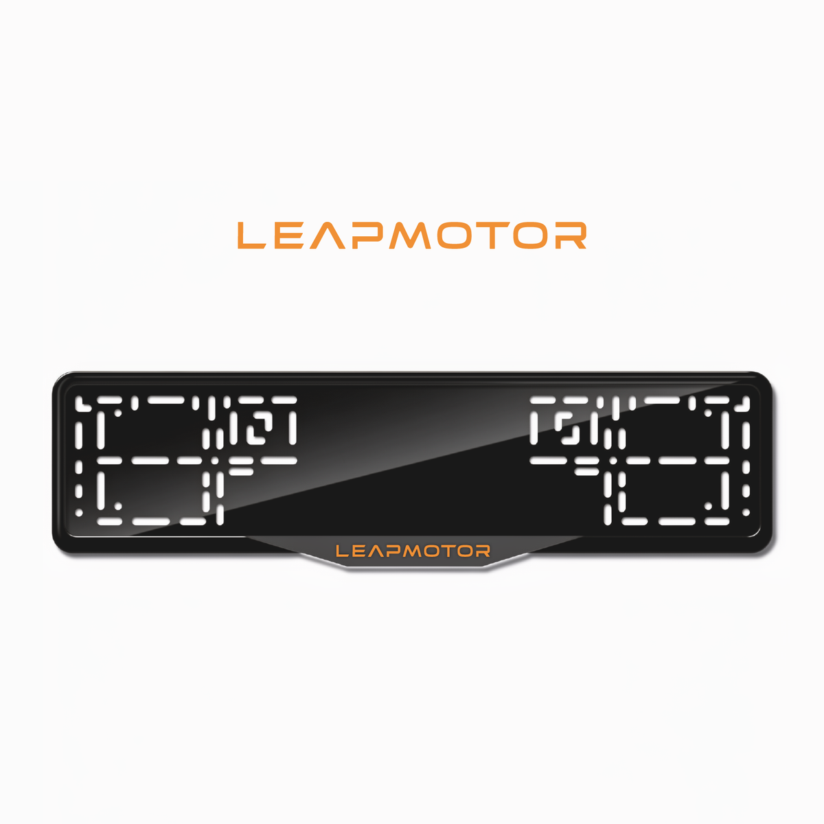 Cadres de plaque d'immatriculation Leapmotor - Orange Hermès - SATIN