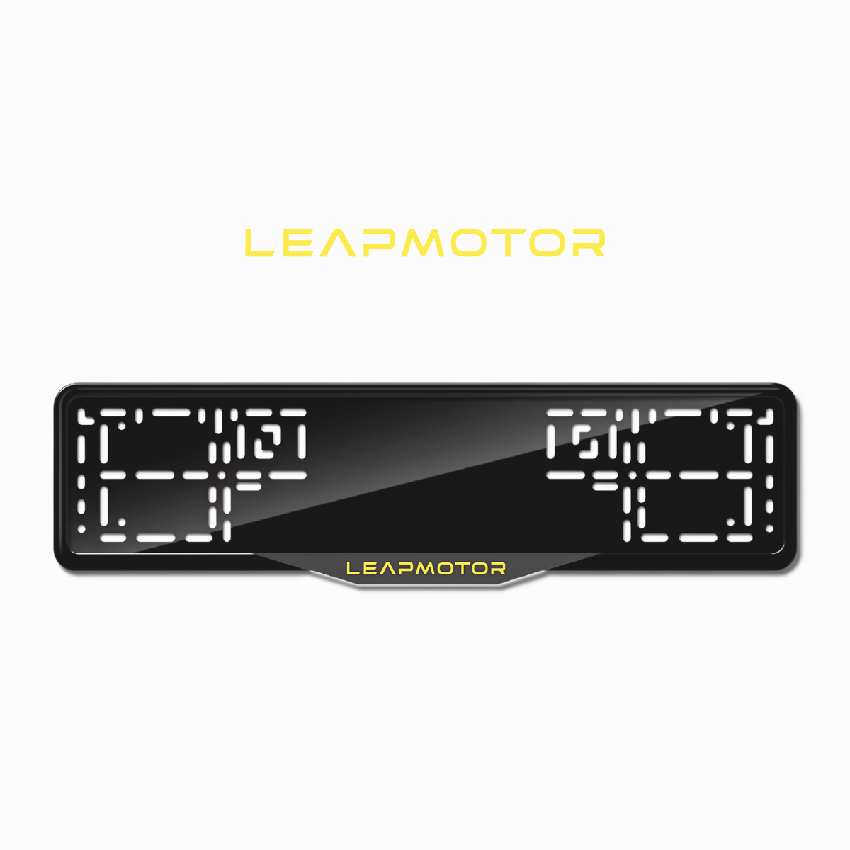 Cadres de plaque d'immatriculation Leapmotor - Jaune - SATIN