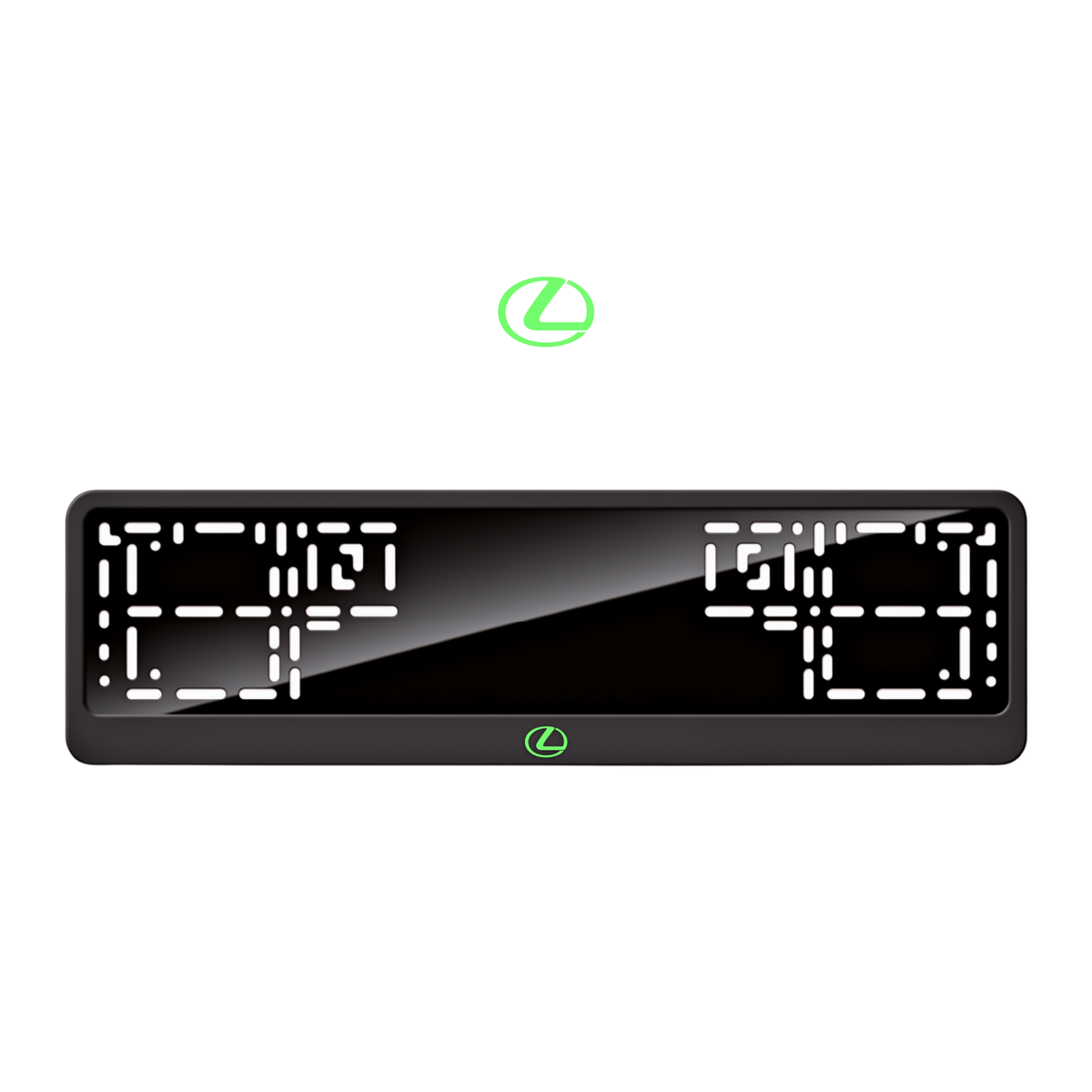 Cadres de plaque d'immatriculation Lexus Logo - Vert néon - CLASSIC
