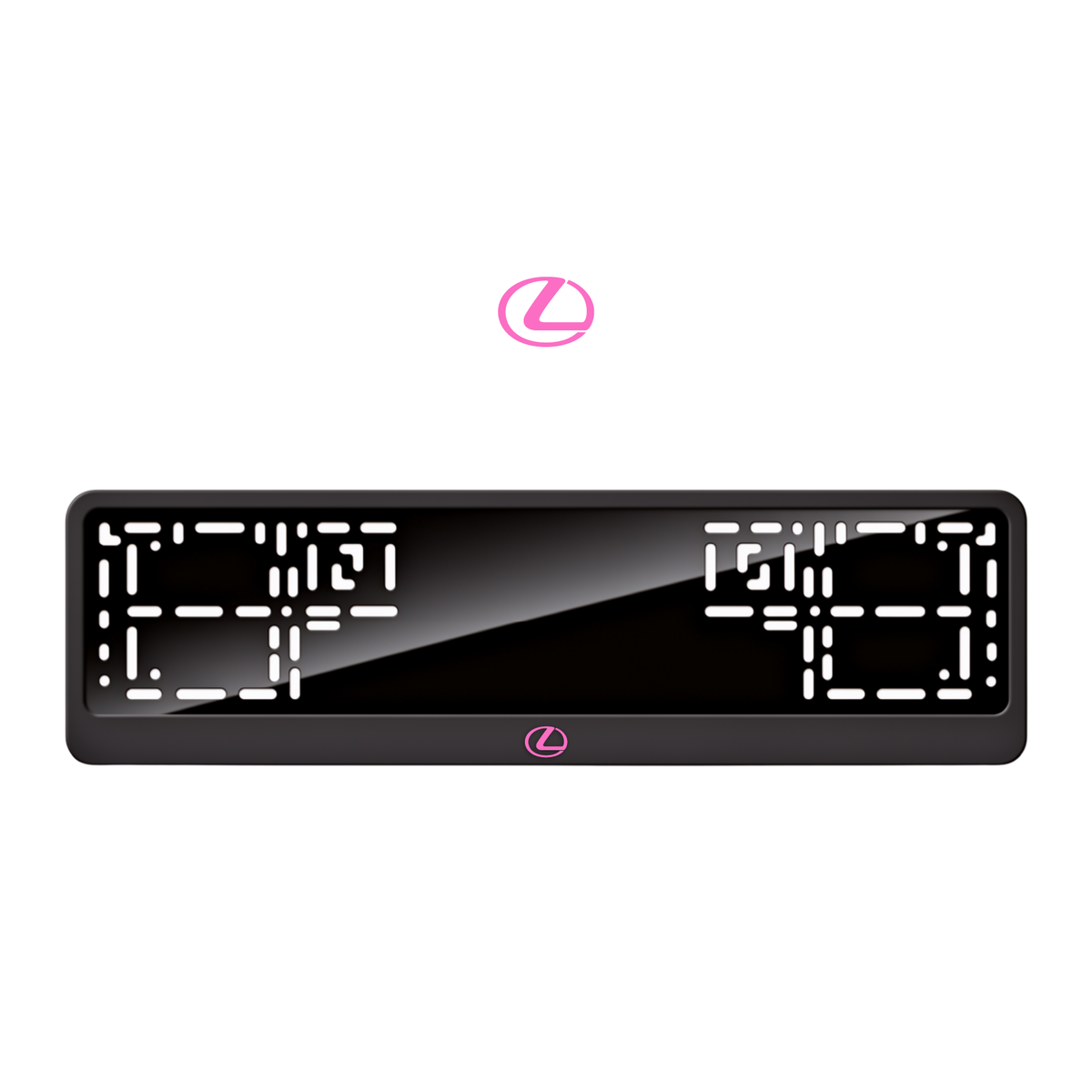Cadres de plaque d'immatriculation Lexus Logo - Rose - CLASSIC