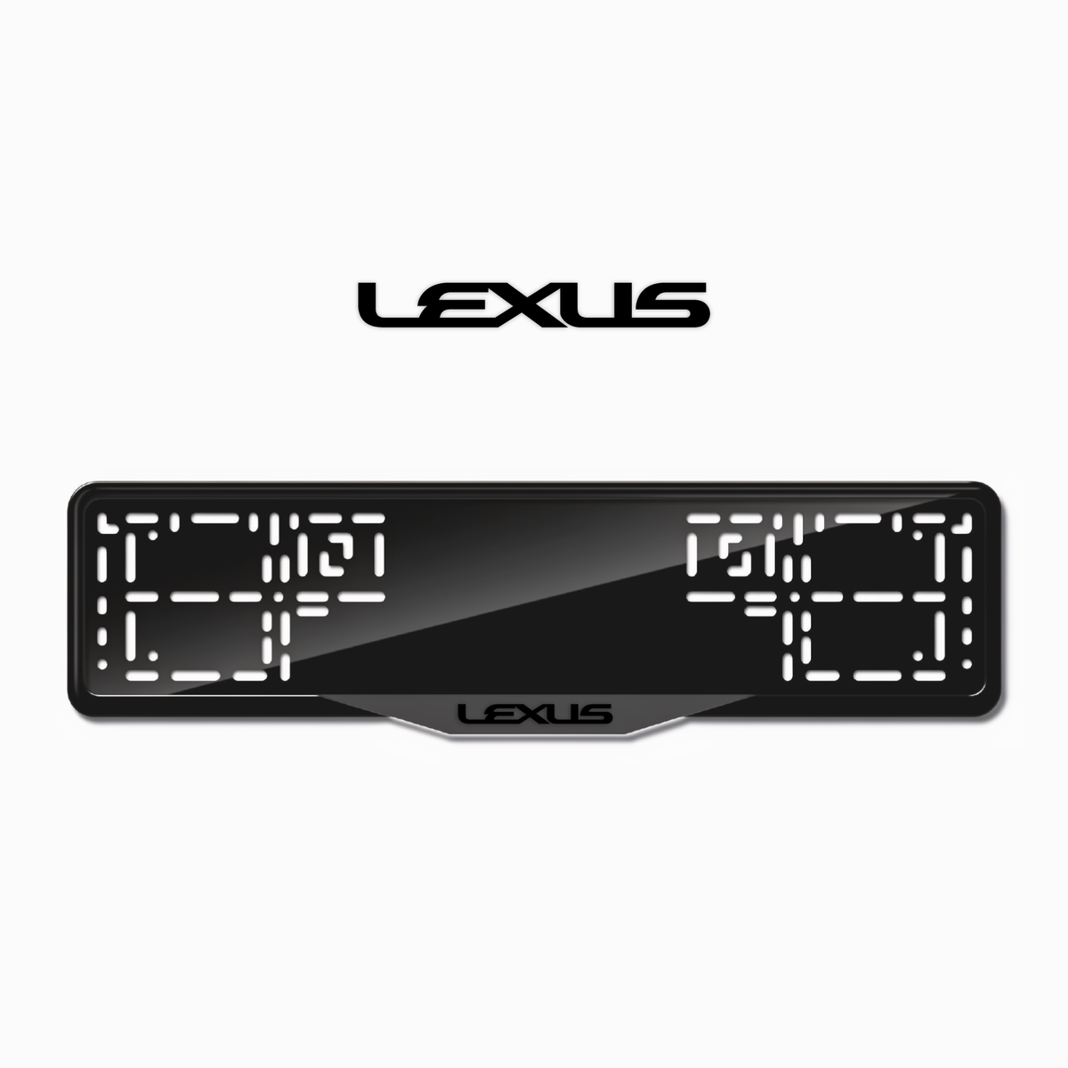 Cadres de plaque d'immatriculation Lexus - Noir - SATIN