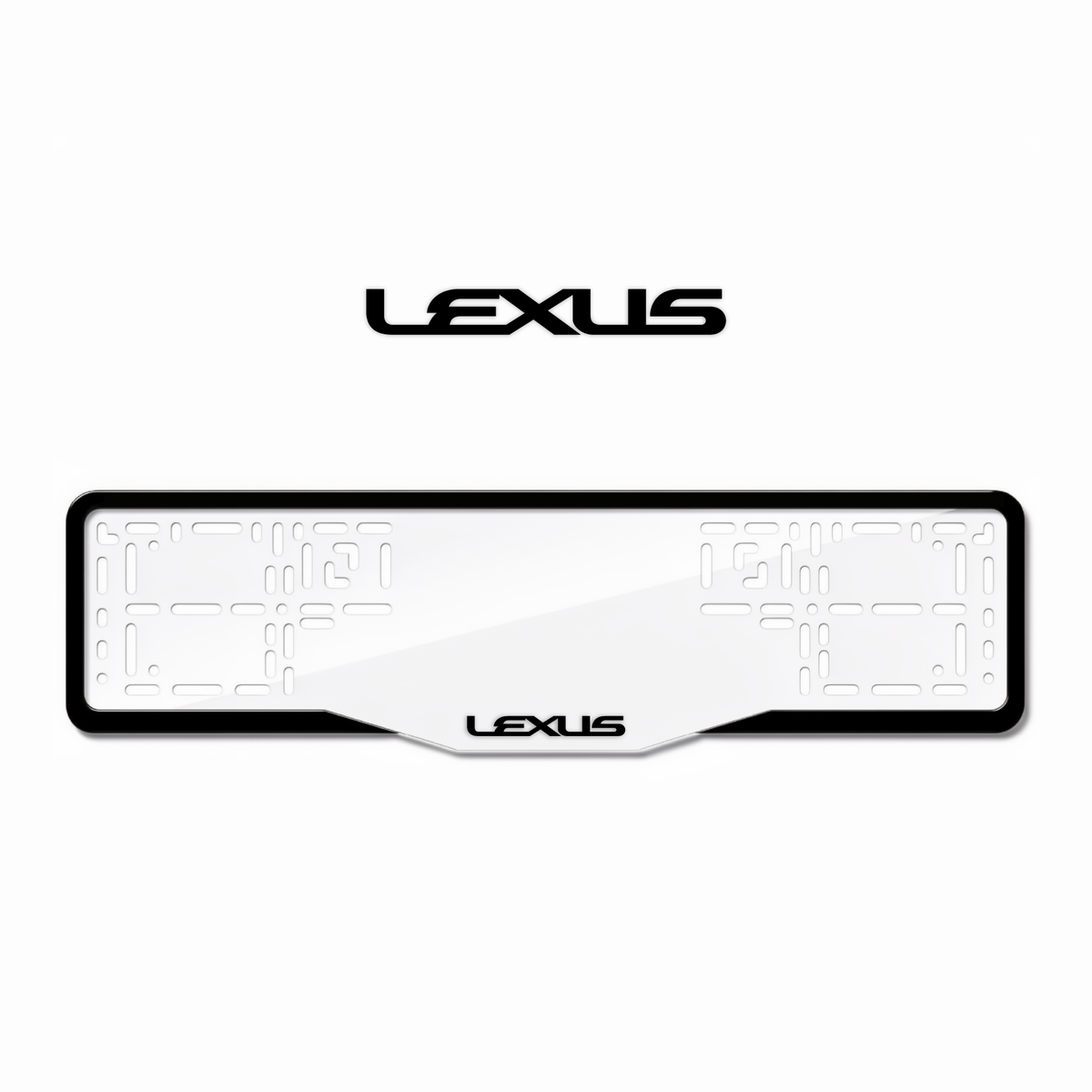 Cadres de plaque d'immatriculation Lexus - Noir - GLASS