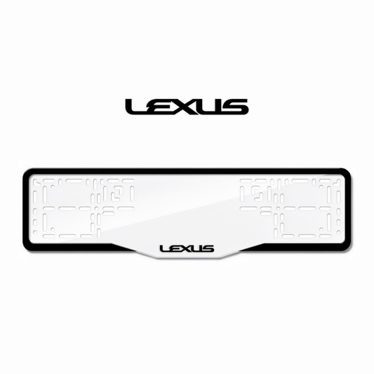 Cadres de plaque d'immatriculation Lexus - Noir - GLASS