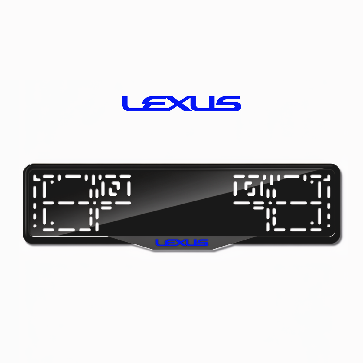 Cadres de plaque d'immatriculation Lexus - Bleu - SATIN
