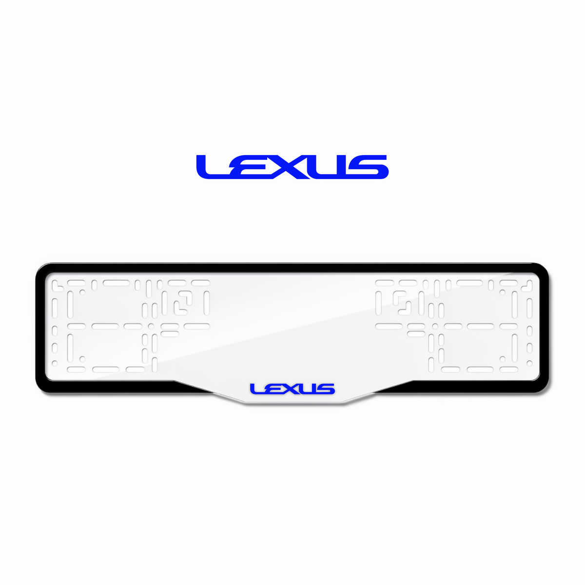 Cadres de plaque d'immatriculation Lexus - Bleu - GLASS