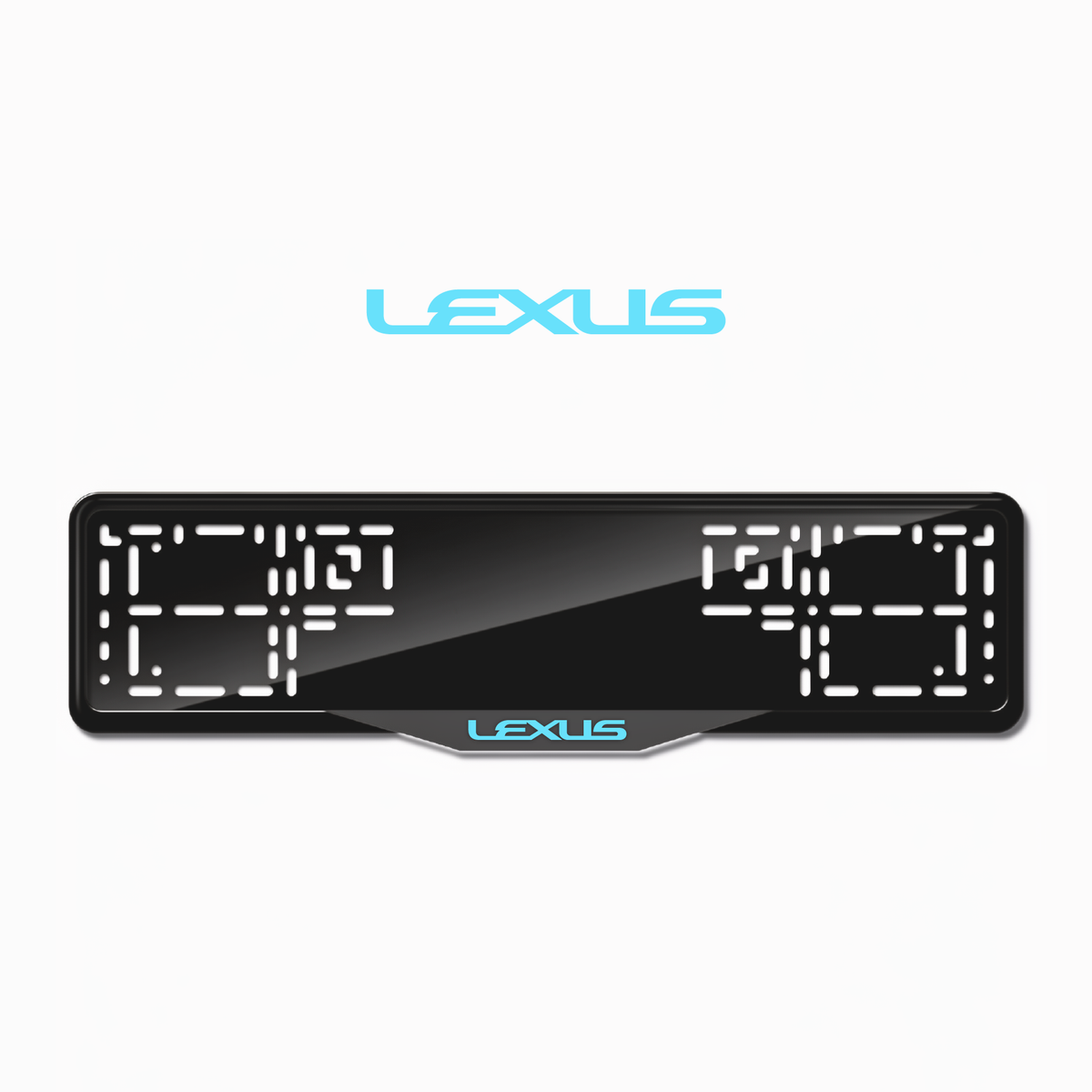 Cadres de plaque d'immatriculation Lexus - Bleu Tiffany - SATIN