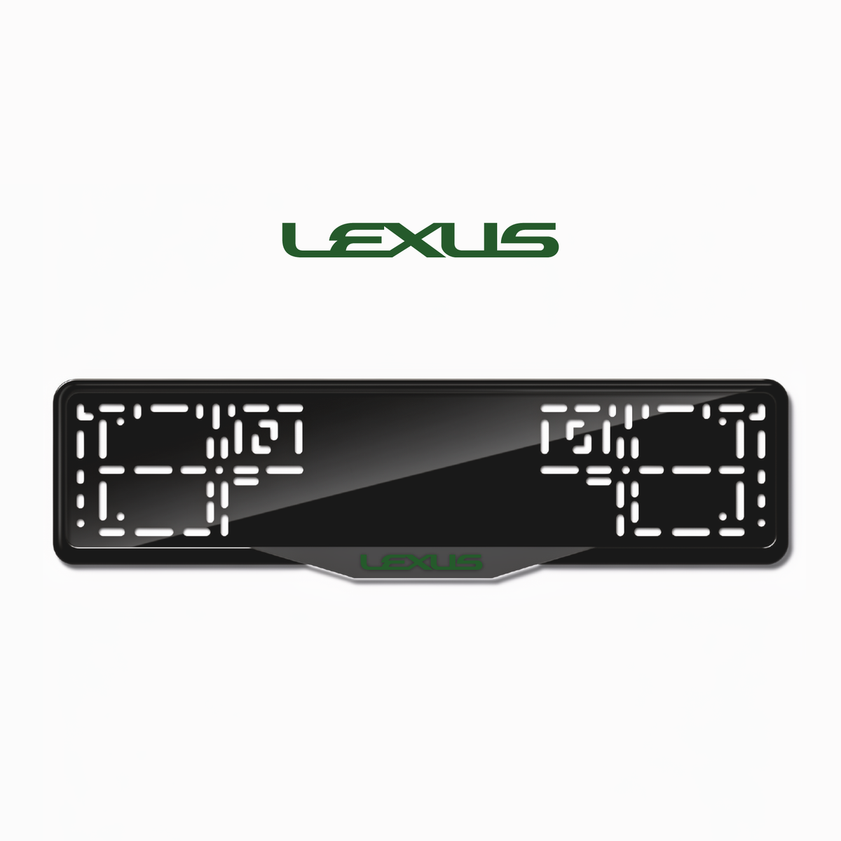 Cadres de plaque d'immatriculation Lexus - Vert - SATIN