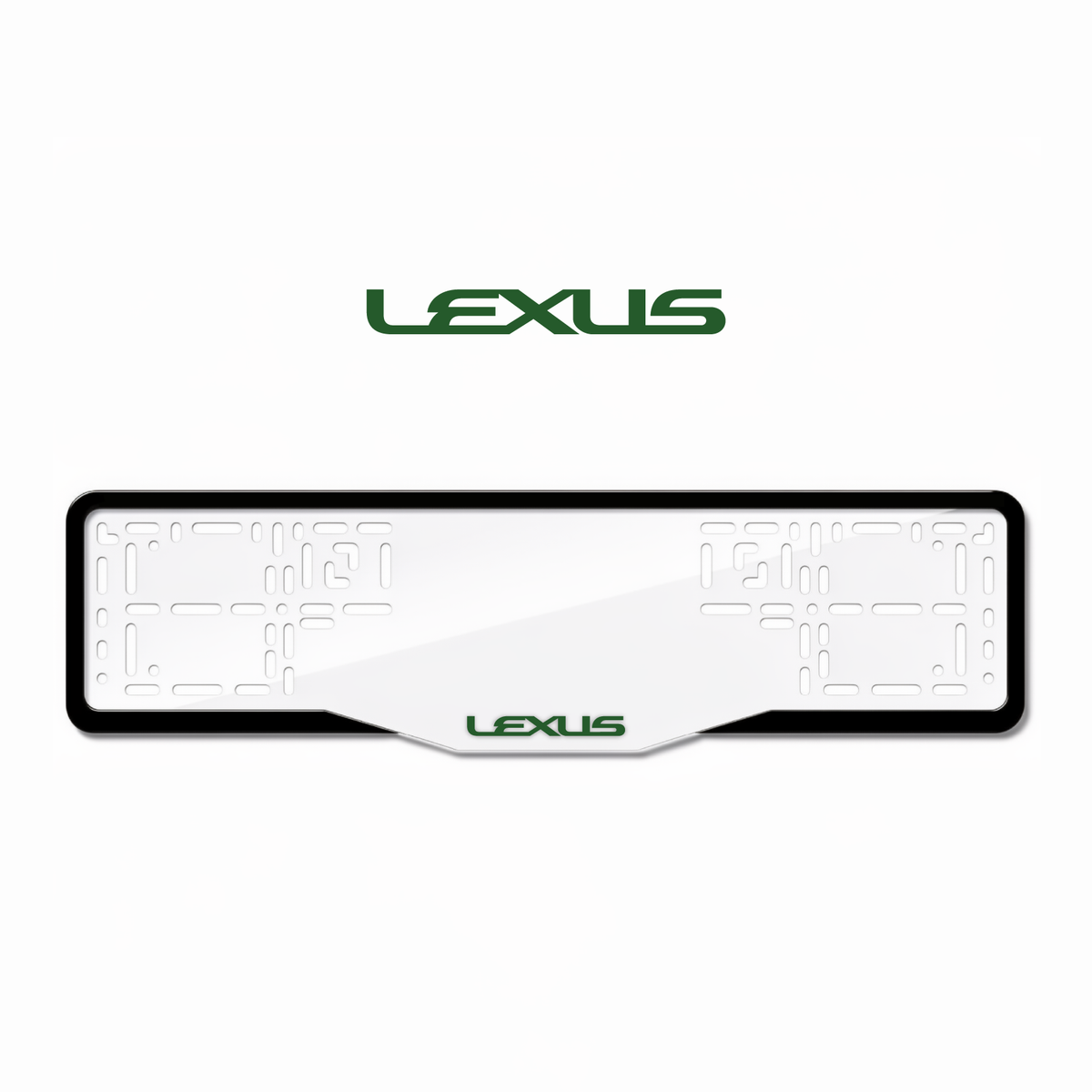 Cadres de plaque d'immatriculation Lexus - Vert - GLASS
