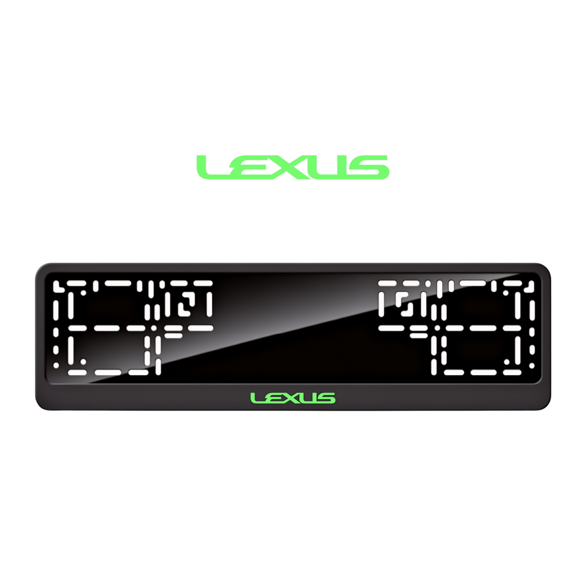 Cadres de plaque d'immatriculation Lexus - Vert néon - CLASSIC
