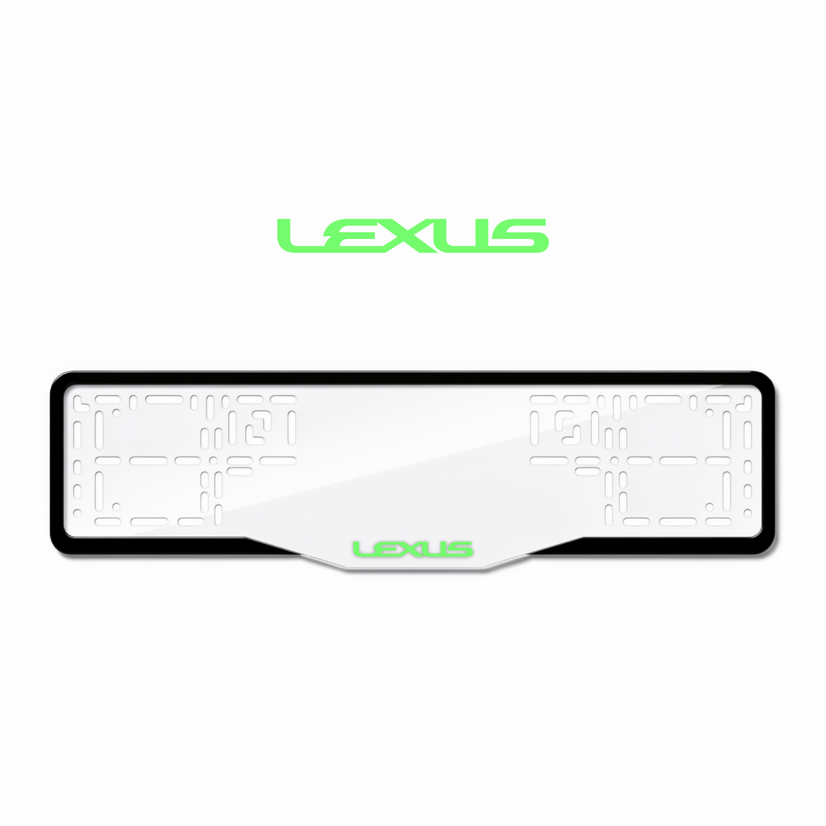Cadres de plaque d'immatriculation Lexus - Vert néon - GLASS