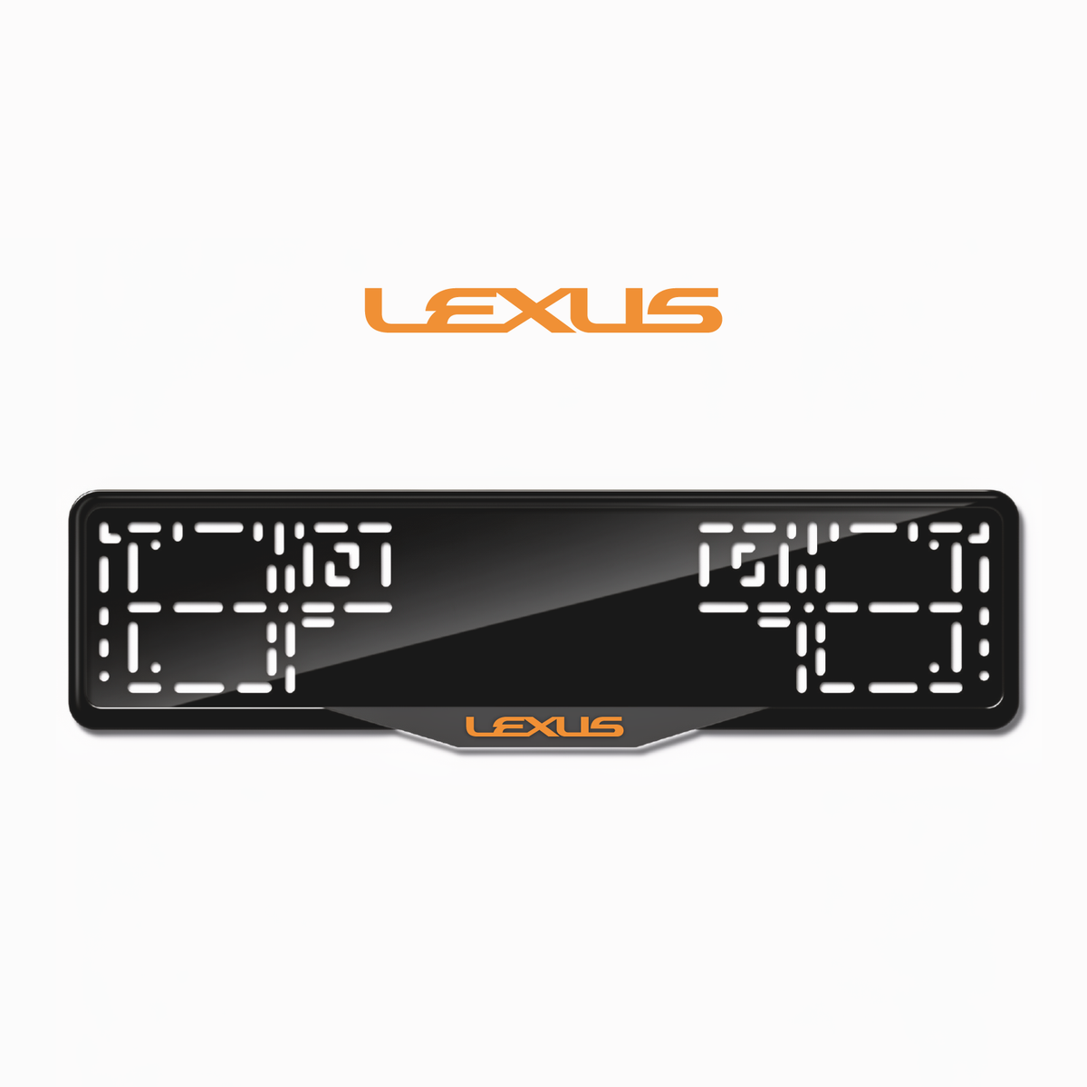 Cadres de plaque d'immatriculation Lexus - Orange Hermès - SATIN