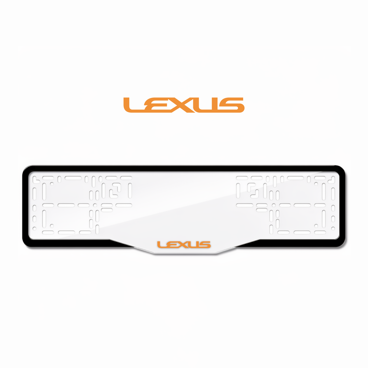 Cadres de plaque d'immatriculation Lexus - Orange Hermès - GLASS