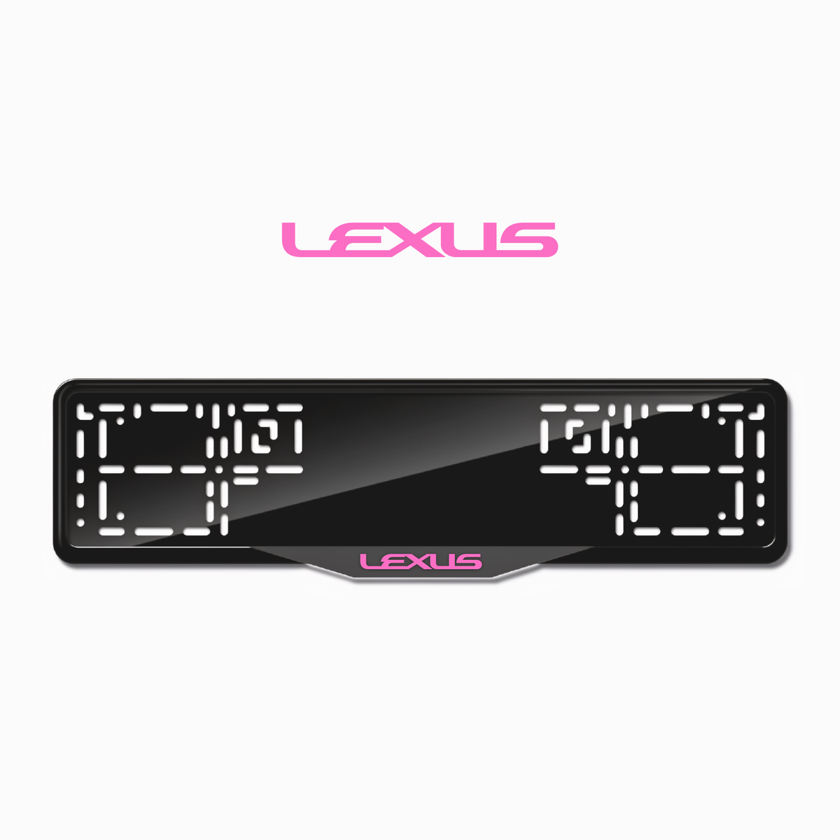 Cadres de plaque d'immatriculation Lexus - Rose - SATIN