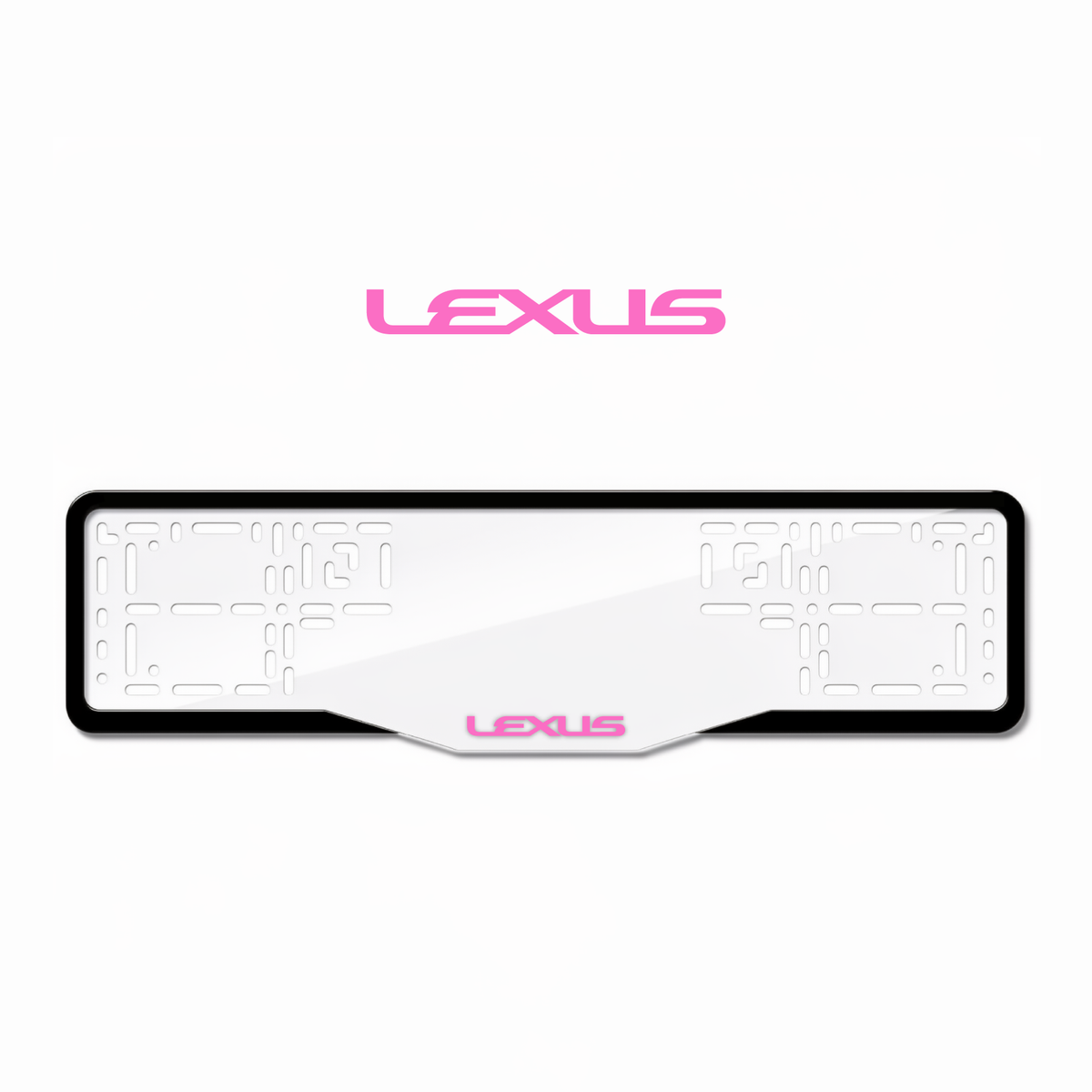 Cadres de plaque d'immatriculation Lexus - Rose - GLASS