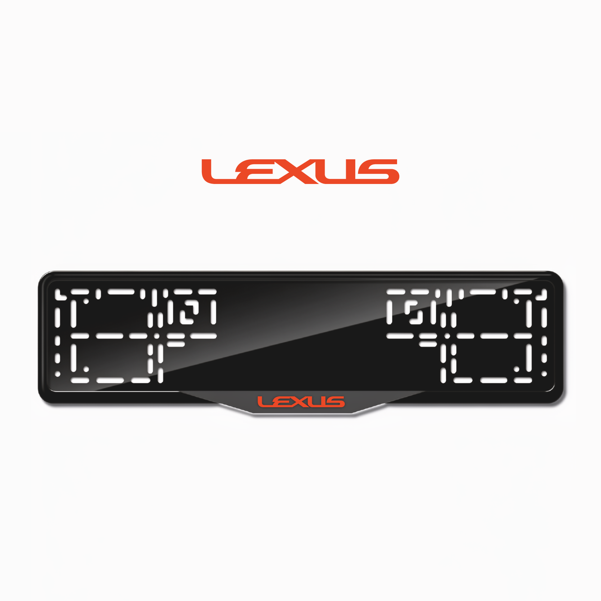 Cadres de plaque d'immatriculation Lexus - Rouge - SATIN