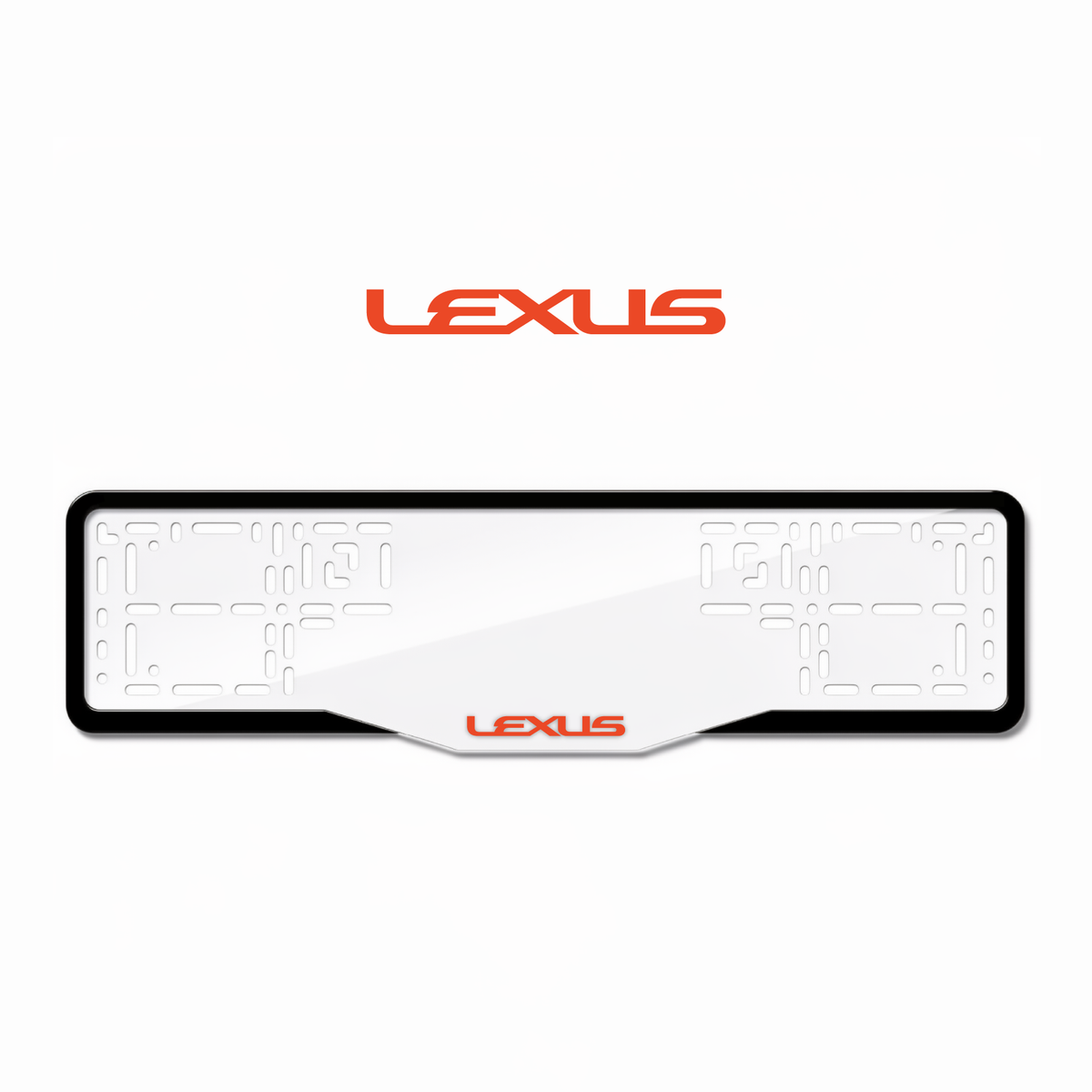 Cadres de plaque d'immatriculation Lexus - Rouge - GLASS