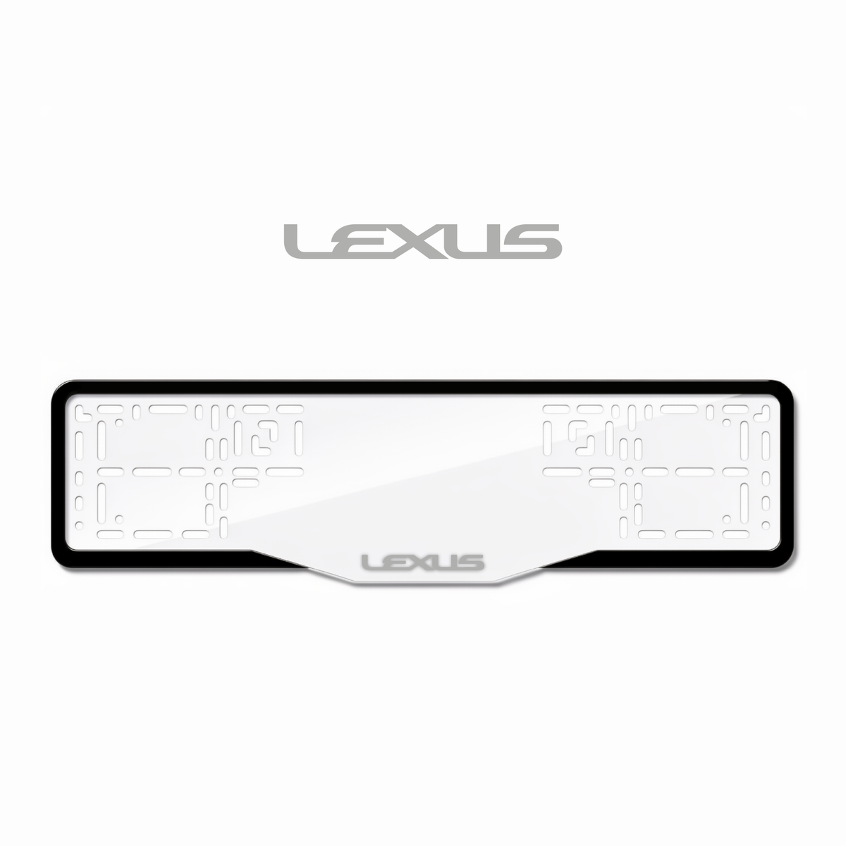 Cadres de plaque d'immatriculation Lexus - Gris - GLASS